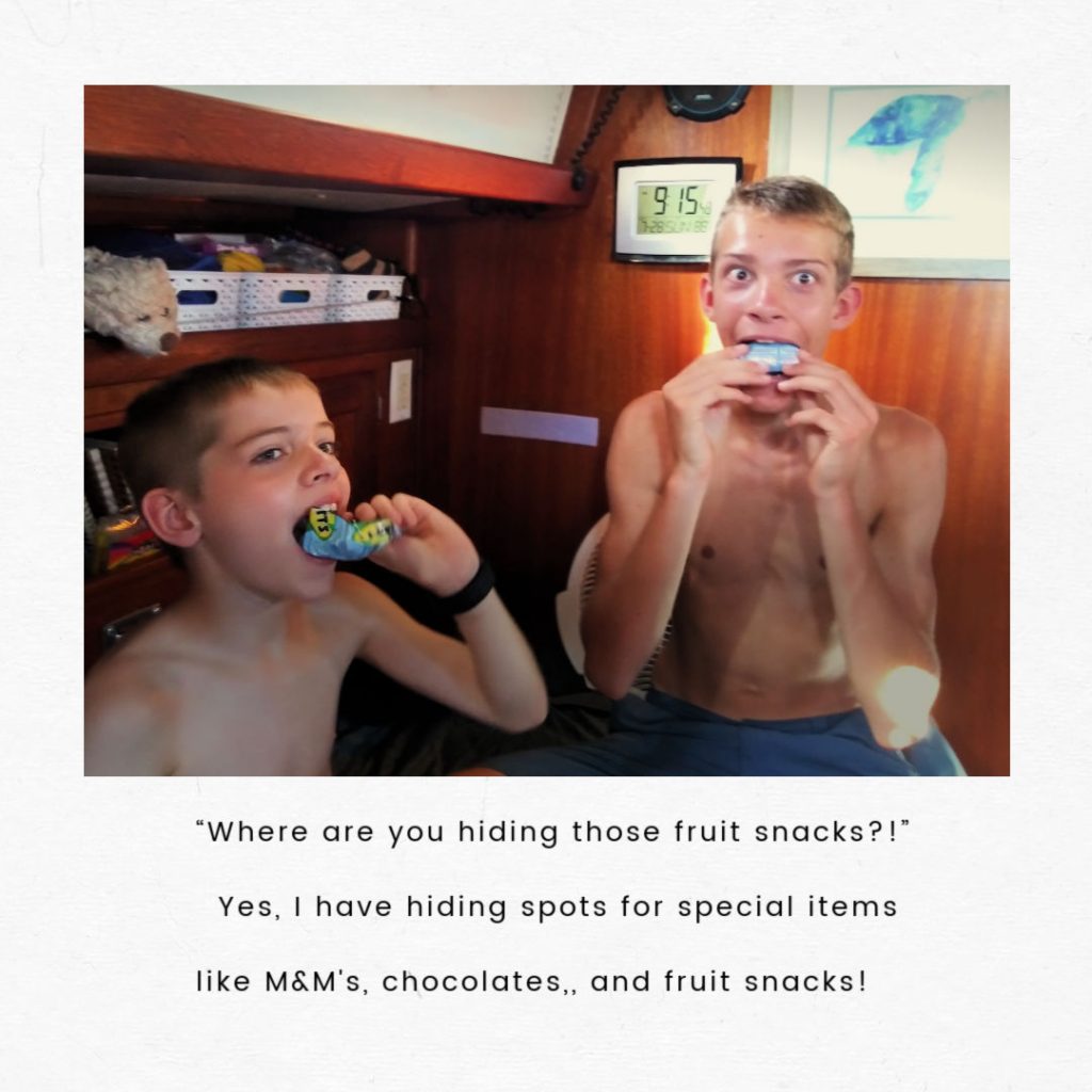 boys enjoying fruit snacks