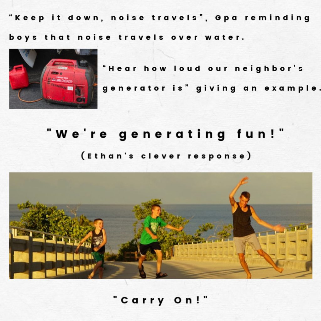 generator = we're generating fun onboard 