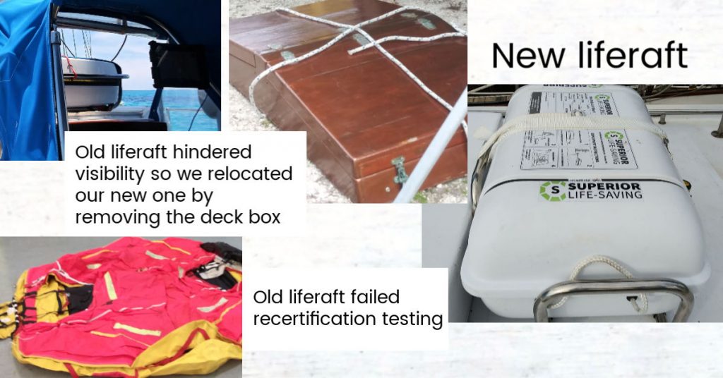life raft replacement on sailboat 