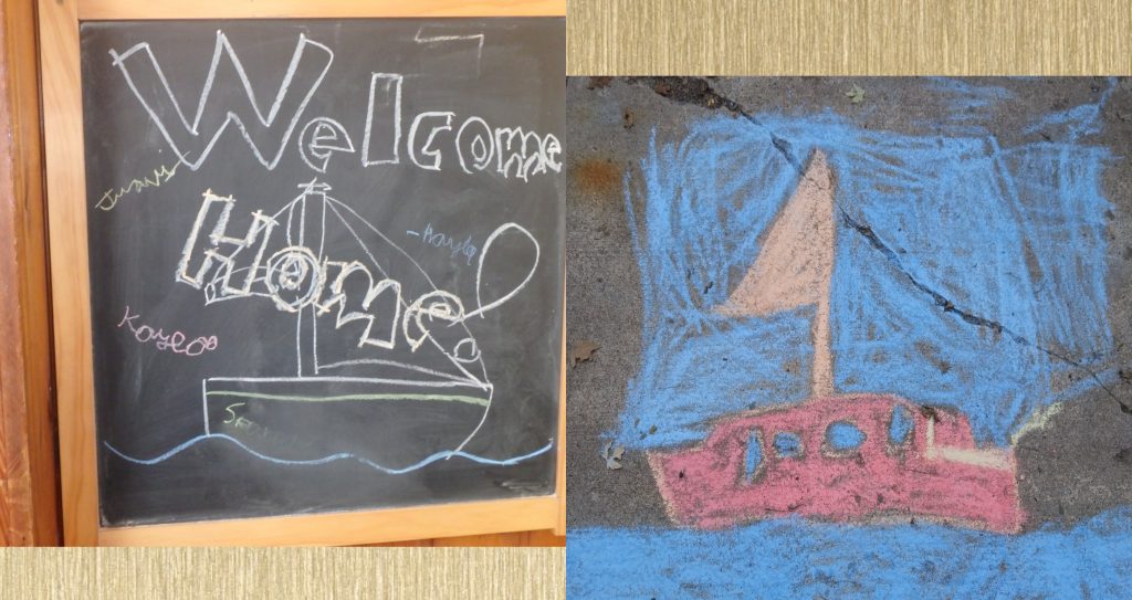 pictures of sailboats drawn by grandchildren 