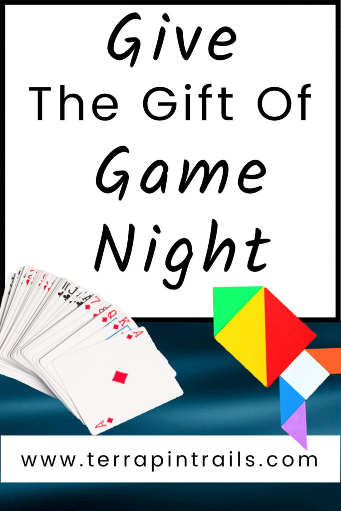 give the gift of game night; tangrams, playing cards are two example family games.   