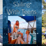 collage of teens onboard sailboat