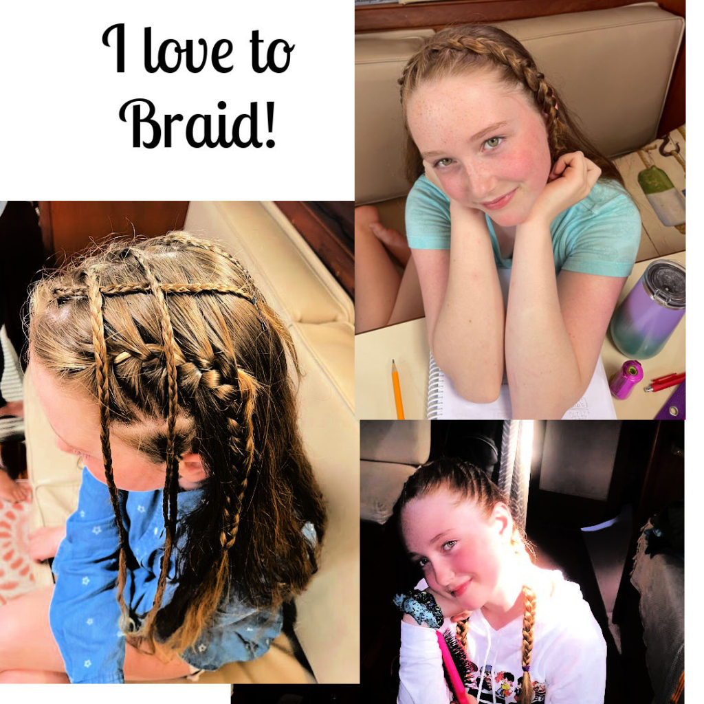 teen girl with different hair braid styles 