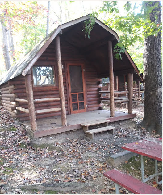 rustic cabin in MD campground 