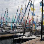 sailboat masts and flags, annapolis boat show