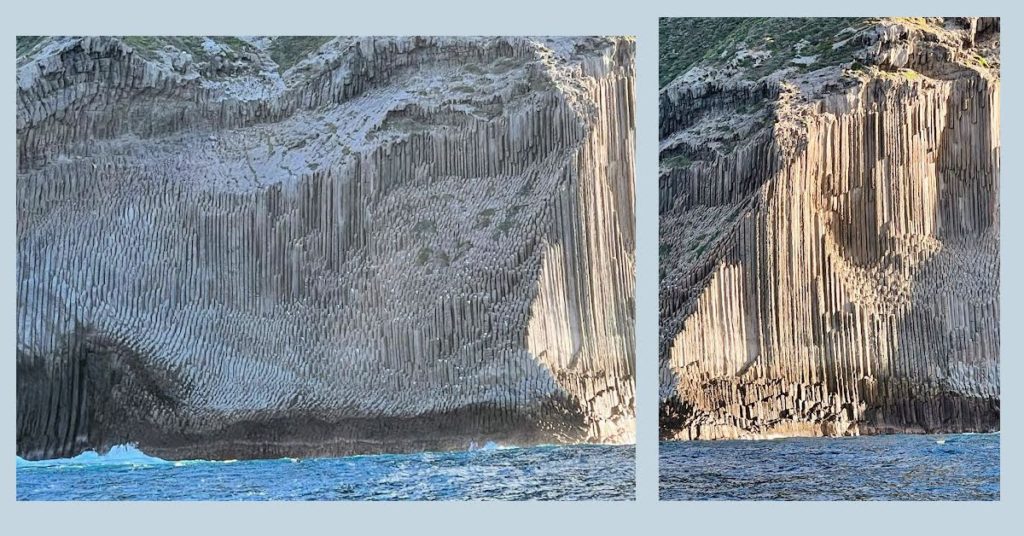 The Organs natural cliff formation on la Gomera in the Canary Islands 