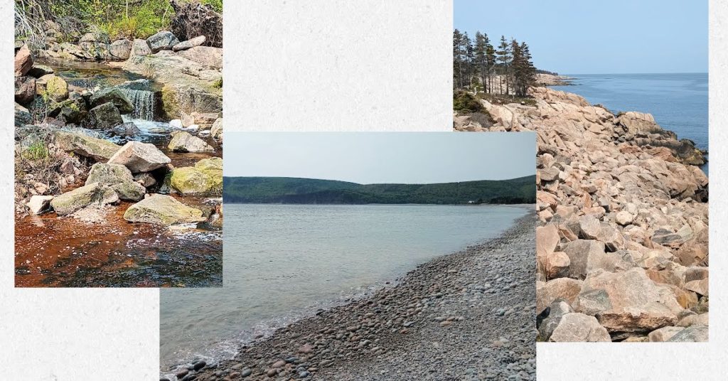 beaches and waterfall along cape breton's Cabot trail 