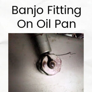 banjo fitting on oil pan in sailboat 