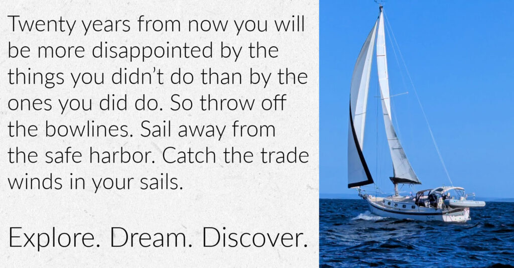 quote and sailboat under sail 