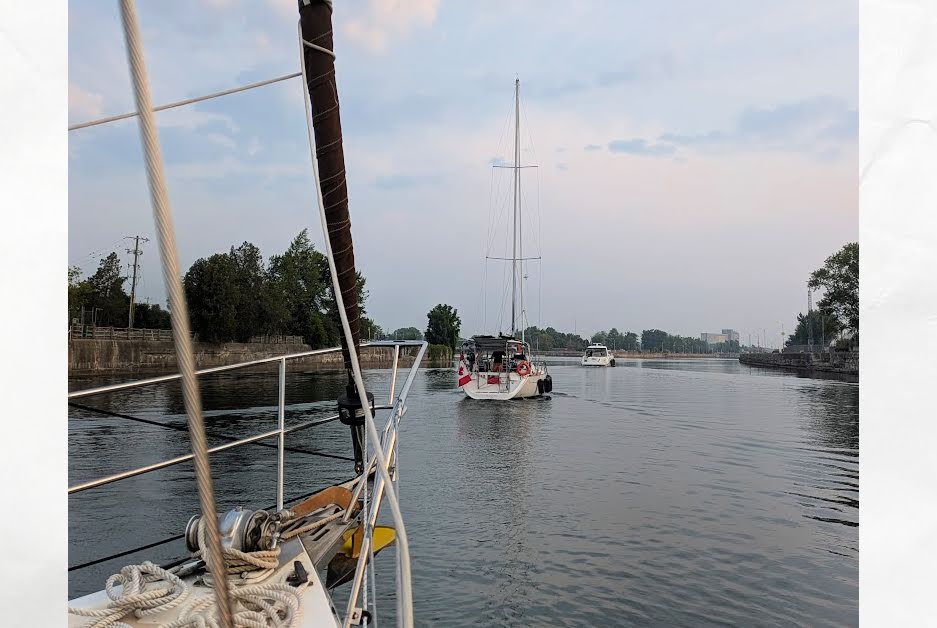 boats starting down the welland canal 