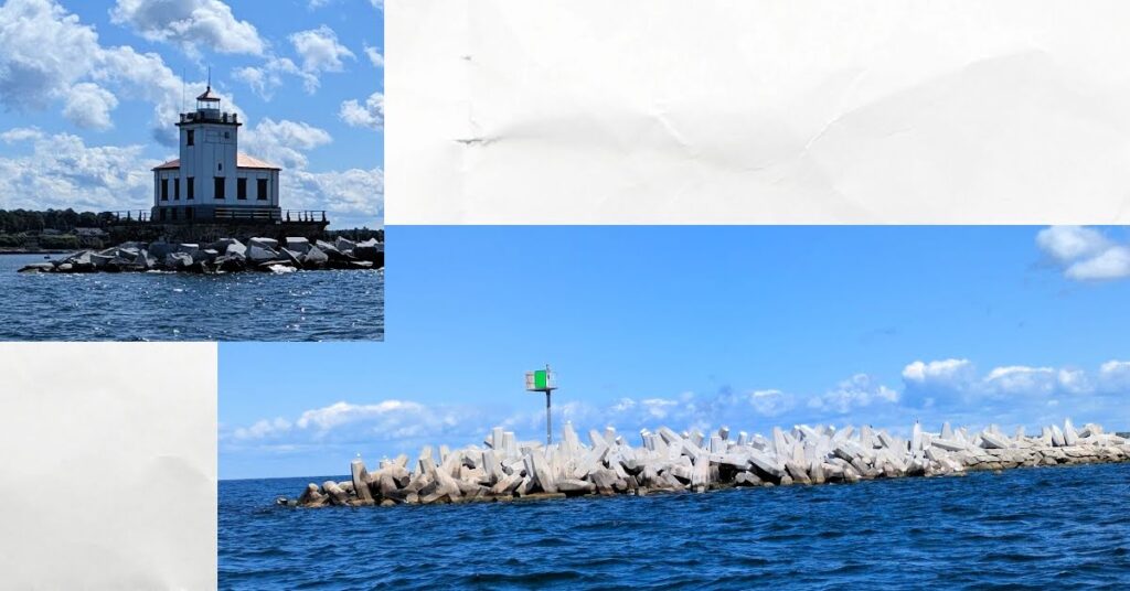 Port of Oswego break water and lighthouse
